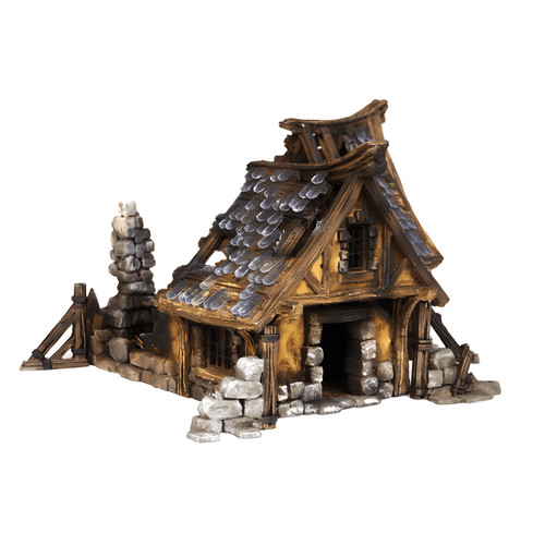 Ruined medieval house 28mm dnd - house,