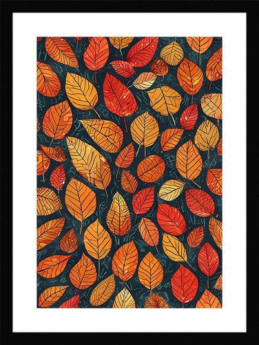 Nostalgic autumn forest framed - autumn,