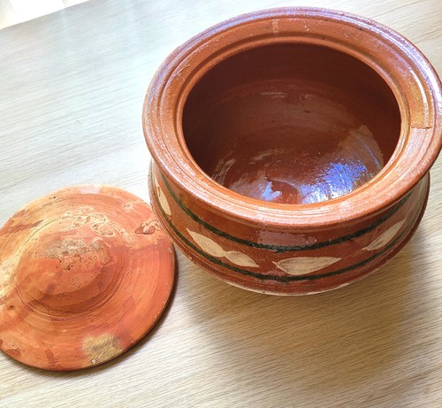 Clay pot with - , tagine