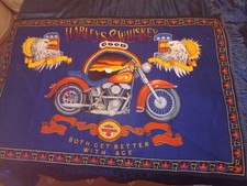 Harleys and Whiskey Wall Hanging Cotton Tapestry Banner 35X51 (88.9X 129.5 cm)