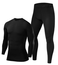 Compression Base Layers Mens' & Boys' PowerLayer Top + Leggings/Tights Skins Set