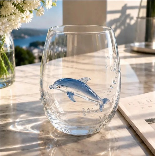 Blue ringed octopus glassware - blue,