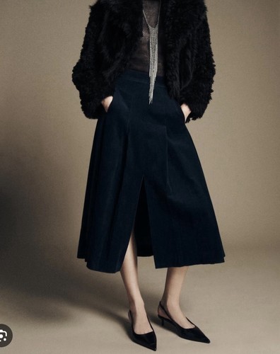 Zara pleated corduroy - corduroy, skirt