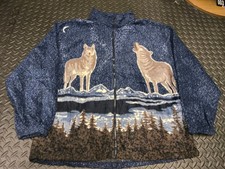 vintage blue full zip fleece