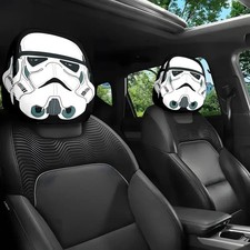 2pcs Star Wars storm trooper Universal Seat Headrest Cover great gift
