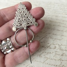 Silver Fibula, Antique Berber Jewelry, Hallmarked