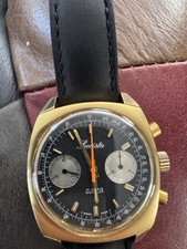 Precista Chrono Watch. Gold Plate. Mechanical Wind. Estimate 70s To Early 80s