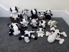 Soft Toy/Beanie Cows Collection of 13 various sizes