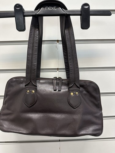 Brown leather hand bag women - brown,