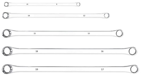 Extra long ring spanner set - long,