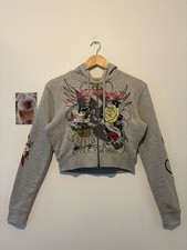 Womens Ed Hardy Grey Cropped