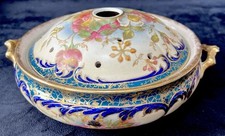 Antique Adderley Ltd Hand Painted Delightful Potpourri Porcelain Bowl & Lid 7”