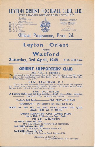 Leyton orient watford - orient,