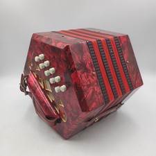 Vintage Concertina Anglo Red