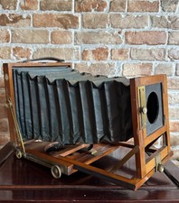 Antique Marlow Bros “MB” No.4 Wooden Bellows Field Camera – Birmingham –No Lens 