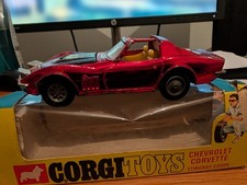 Corgi 300 Corvette Stingray Golden Jacks In Original faulty print Box