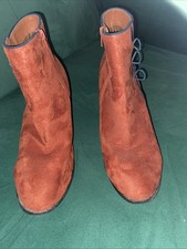 Joe Browns Women's Suede Boots Size 8 Rust And Teal