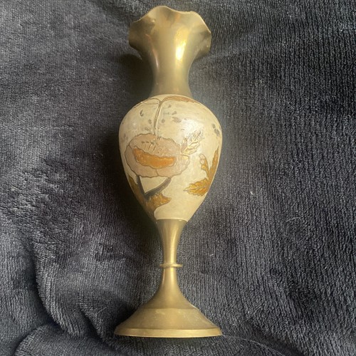 Vintage indian brass vase - brass, with