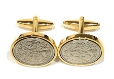 Premium 1966 Lucky sixpence cufflinks  for a 59th Birthday cufflinks