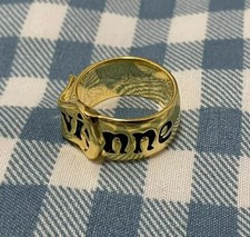 Vivienne Westwood S925 Gold & Silver Plated Belt Ring Size 18.1mm / P.5