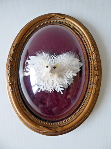 Retro taxidermy common mouse