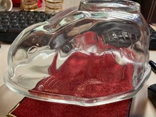 Vintage clear glass rabbit - vintage,