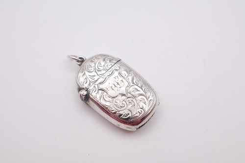 Antique sterling silver vesta - antique,