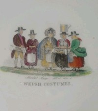 Antique Welsh Costume Saucer