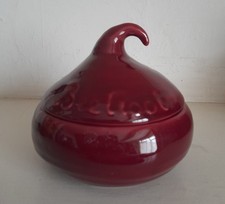 Vintage Ceramic Beetroot Lidded Pot Jar