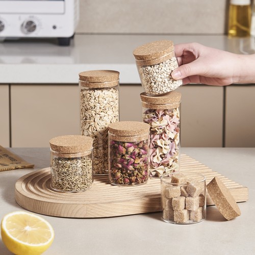Glass spice jars with - glass,