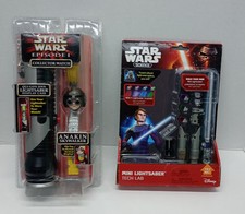 2 Star Wars Light Saber Toys Anakin Skywalker Prequels ROTS - New Old Stock -
