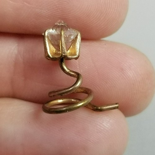 Antique gold tone - gold, glass
