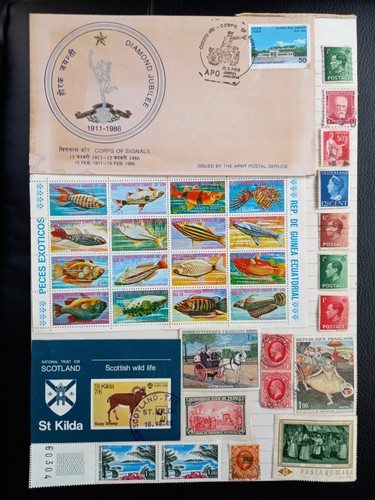 Vintage postage stamps - vintage,