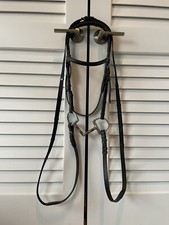 Albion KB Black Leather Warmblood English Dressage Horse Bridle