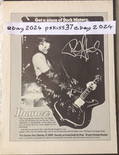 KISS Paul Stanley Ibanez IC-1000 PS 10 Guitar Vintage 1978 US Promo Magazine Ad