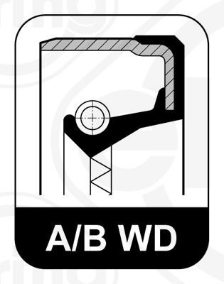Elring wheel hub shaft seal - wheel, od