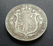 1906 Silver Half Crown - King