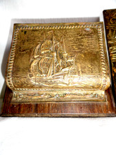 Old Vintage Brass & Wood Wall