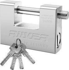 WAIZHIUA Padlocks with 4 Keys Heavy Duty Padlock, Weatherproof Outdoor Lock