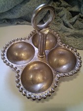 Contemporary Nut Or Food And Fruit Tray Chunky Metal