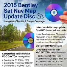 Bentley MAP UPDATE for BENTLEY Continental GT, Flying Spur, GTC - CD 2015