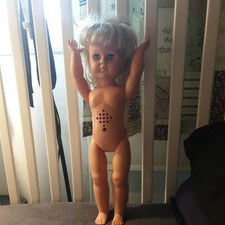 VINTAGE LARGE DOLL 21' 54CM  1960? 1970? 1980? TALKING MECHANISM NOT TESTED