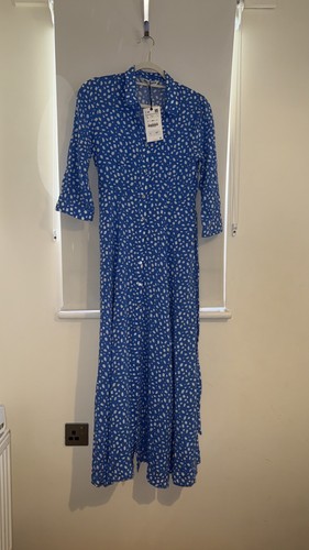 Zara blue white polka - white, dot