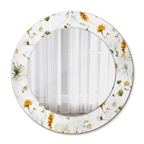Ornate round mirror - ornate,