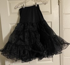 Petticoat Slip Black Ruffled