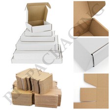 Cardboard Boxes White Die Cut Folding Small Parcel Packing Postal Box