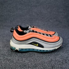Nike Air Max 97 Shoes Youth Kids Size 7Y Orange Silver Sneakers CW6012-001