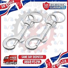 2 LARGE KEYRINGS KEY RINGS BELT CLIP HOOK HIPSTER KEYCHAIN FOB HOLDER CHAIN RING