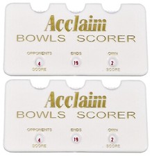 ACCLAIM Scorecheck 2 x Plastic Bowls Counter Marker Rectangular Scorer New 2025