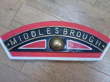 Replica Railway Cast Brass football nameplate Middlesborough